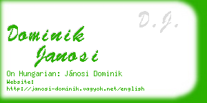 dominik janosi business card