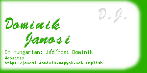 dominik janosi business card
